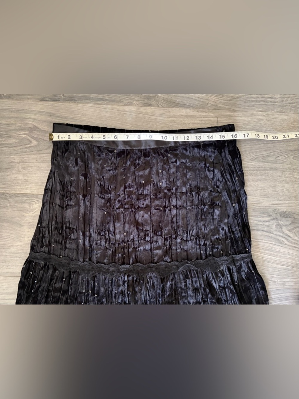 No Boundaries Black Mini Skirt with Lace Trim - Picture 5 of 6